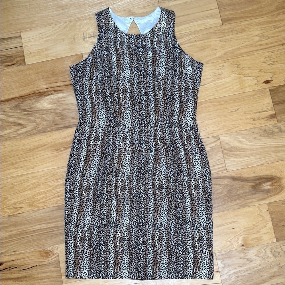 Robbie Bee Silk Dress Vintage Cheetah